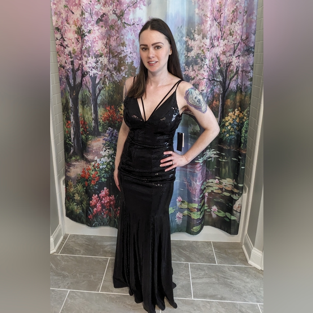 Black Sequin Mermaid Dress